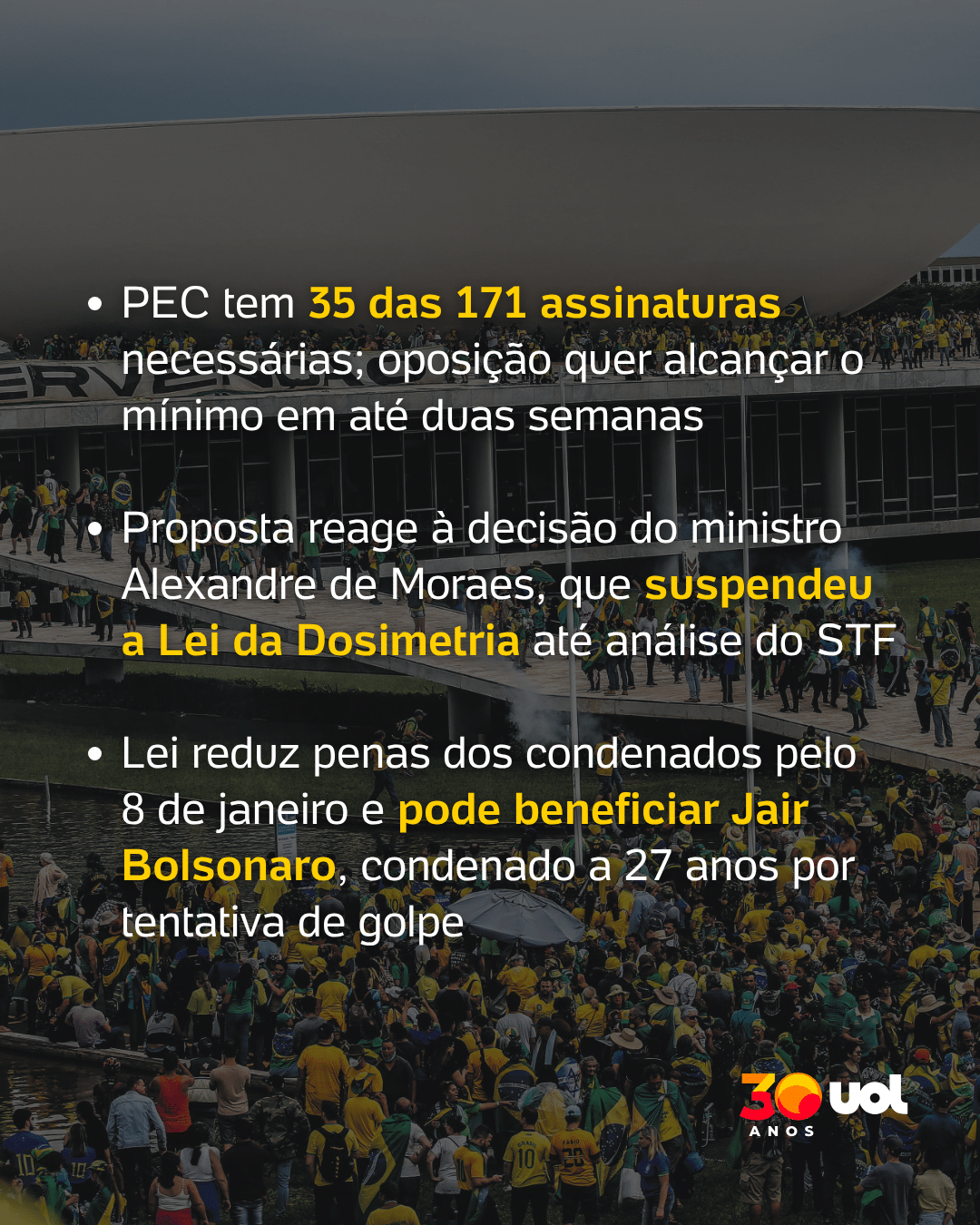 Oposição começa a colher adesões a PEC que anistia presos do 8 de Janeiro - undefined