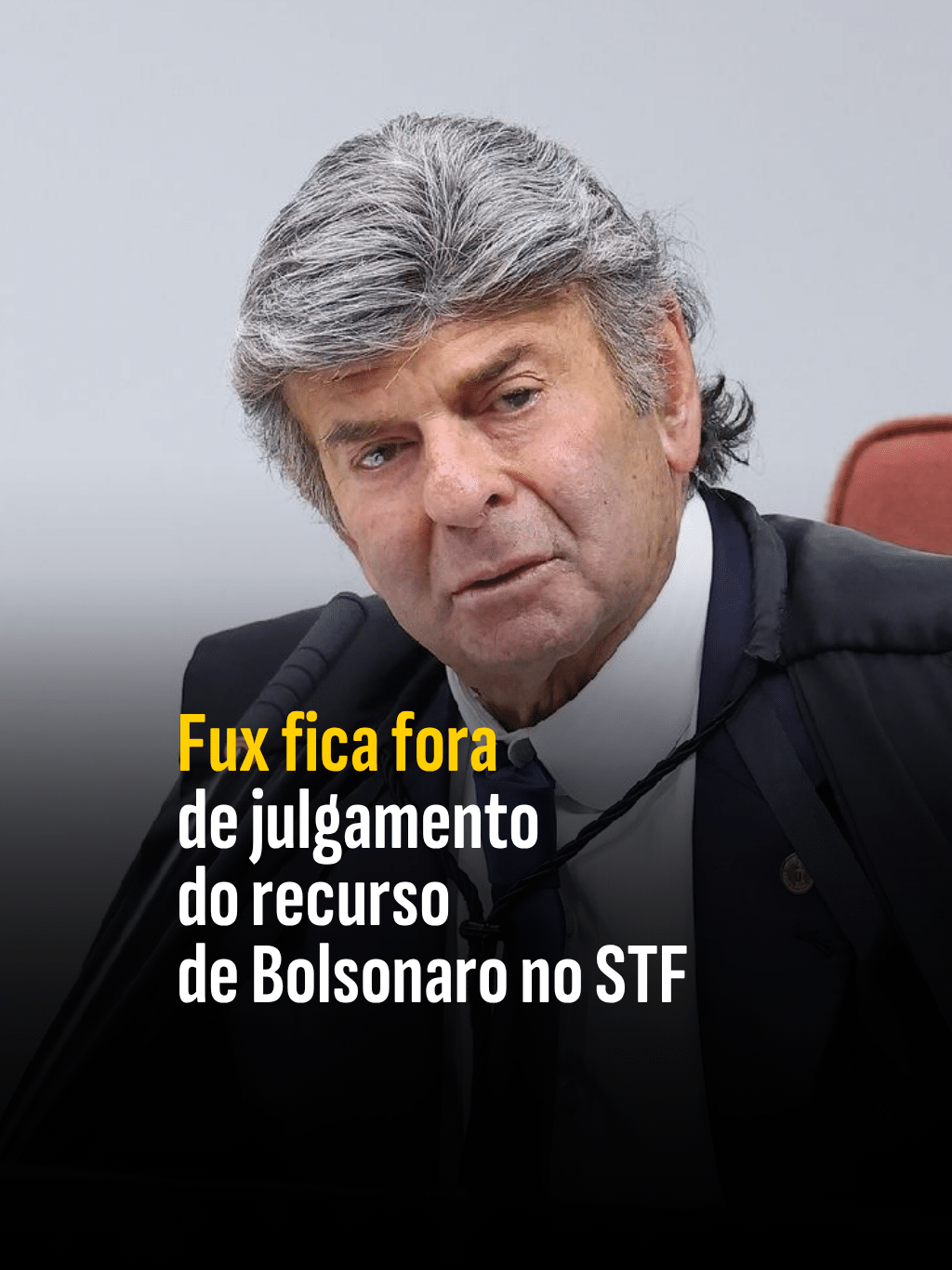 Fux fica fora de julgamento do recurso de Bolsonaro no STF