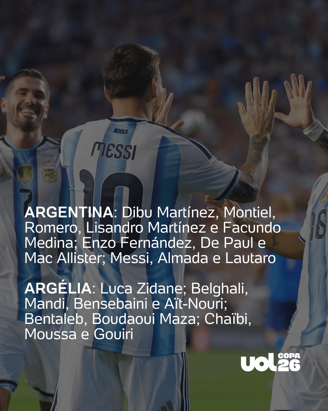 Messi será titular pela Argentina contra a Argélia na Copa; veja escalação - undefined