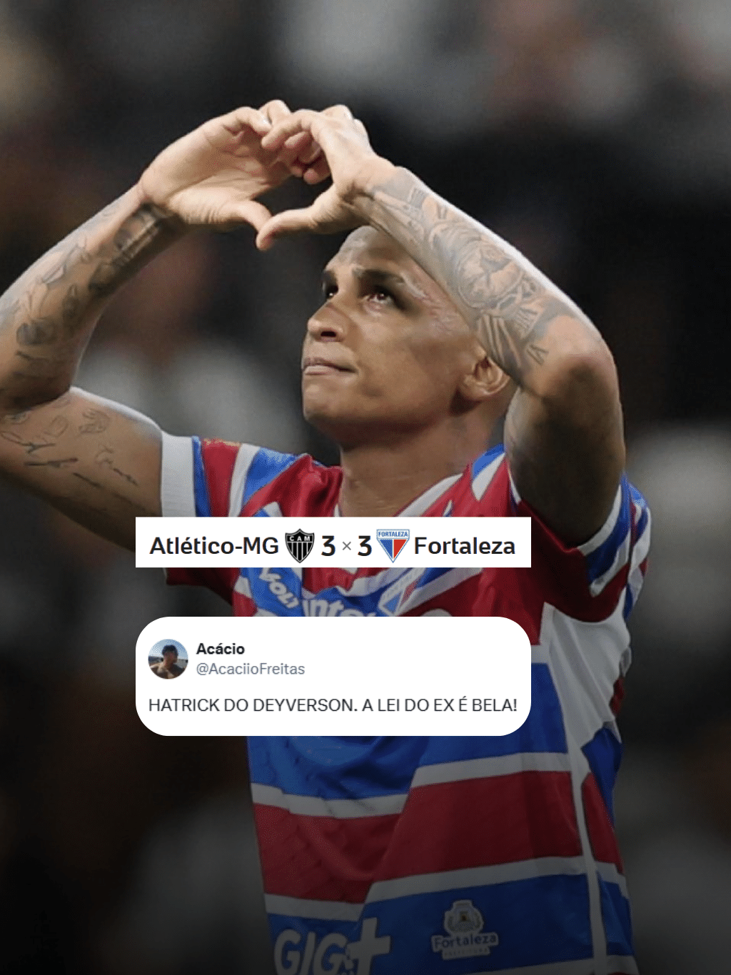 Lei do Ex é implacável? Os memes do hat-trick de Deyverson contra o Atlético-MG