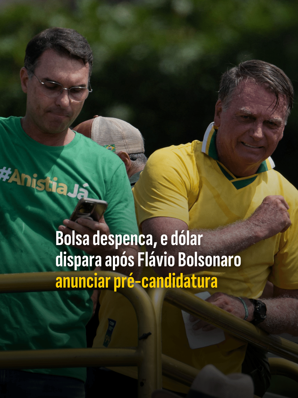 Bolsa despenca, e dólar dispara após Flávio Bolsonaro anunciar pré-candidatura