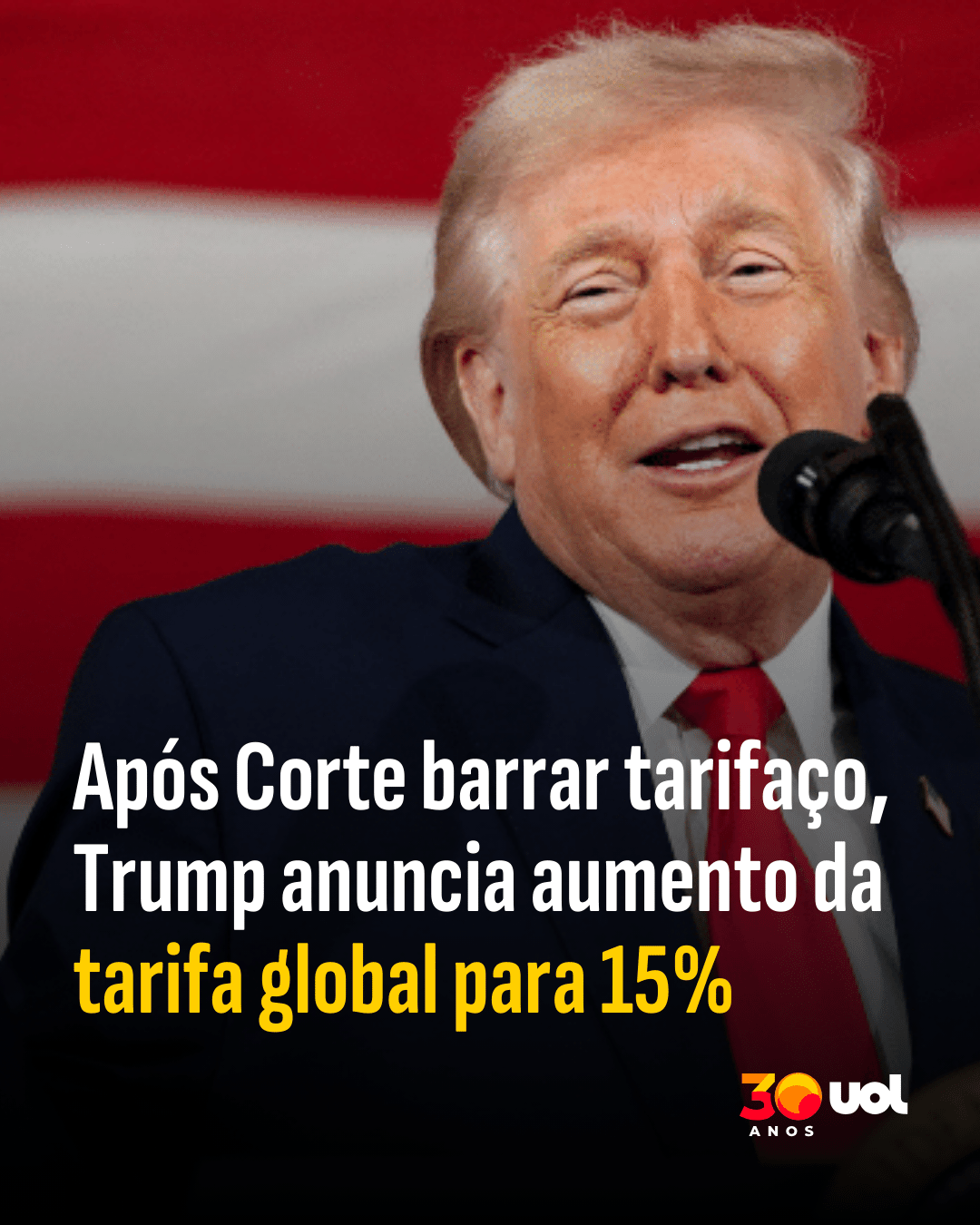 Após Corte barrar tarifaço, Trump anuncia aumento da tarifa global para 15%