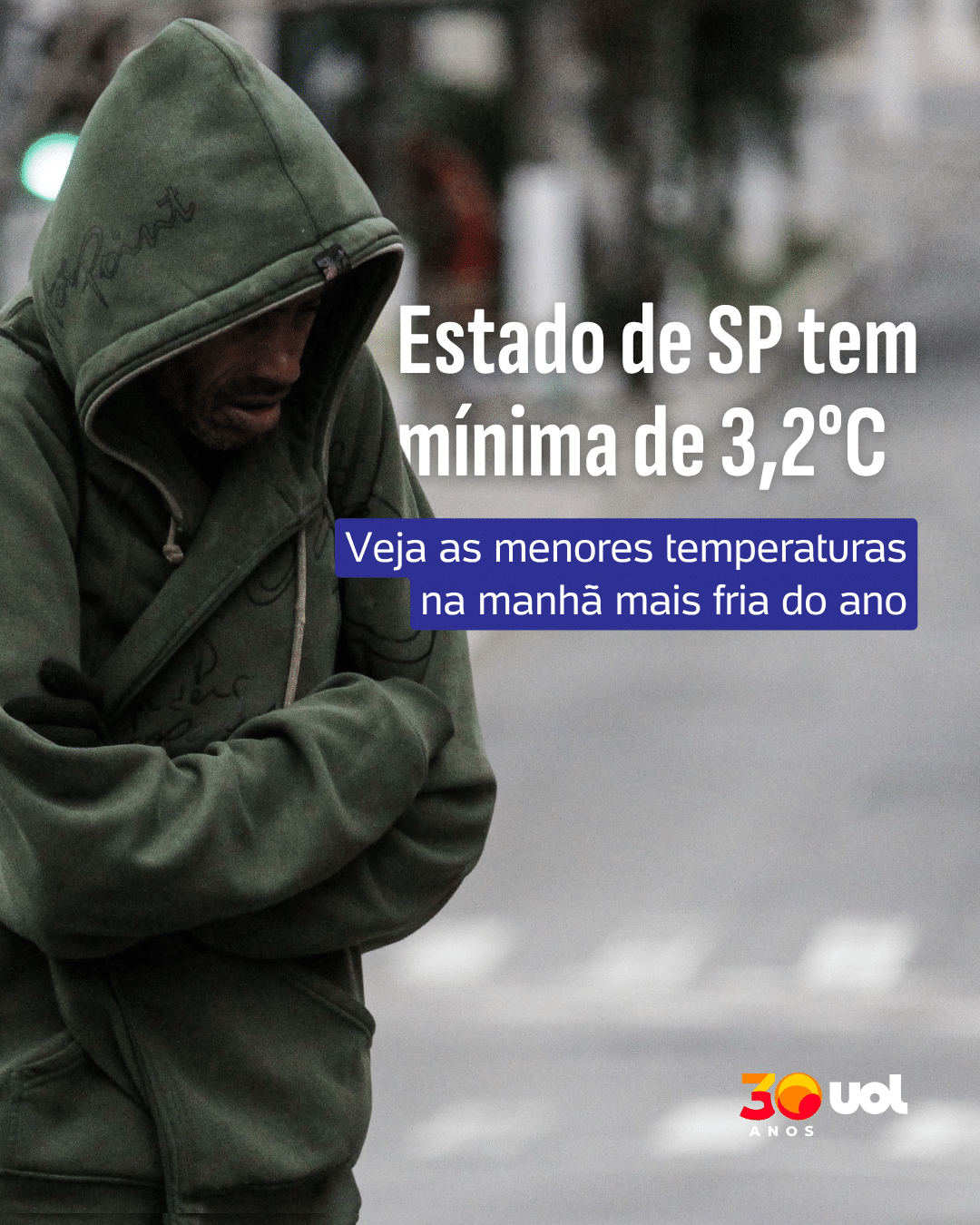 Estado de SP tem mínima de 3,2°C: veja menores temperaturas da manhã mais fria do ano