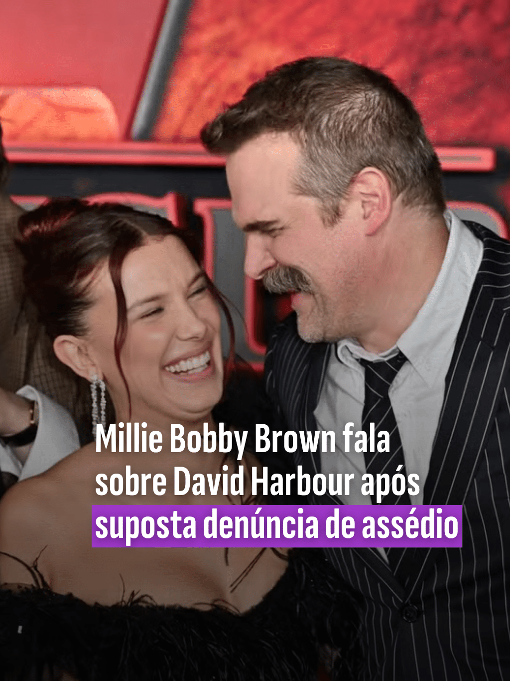 Millie Bobby Brown fala sobre David Harbour após suposta denúncia de assédio