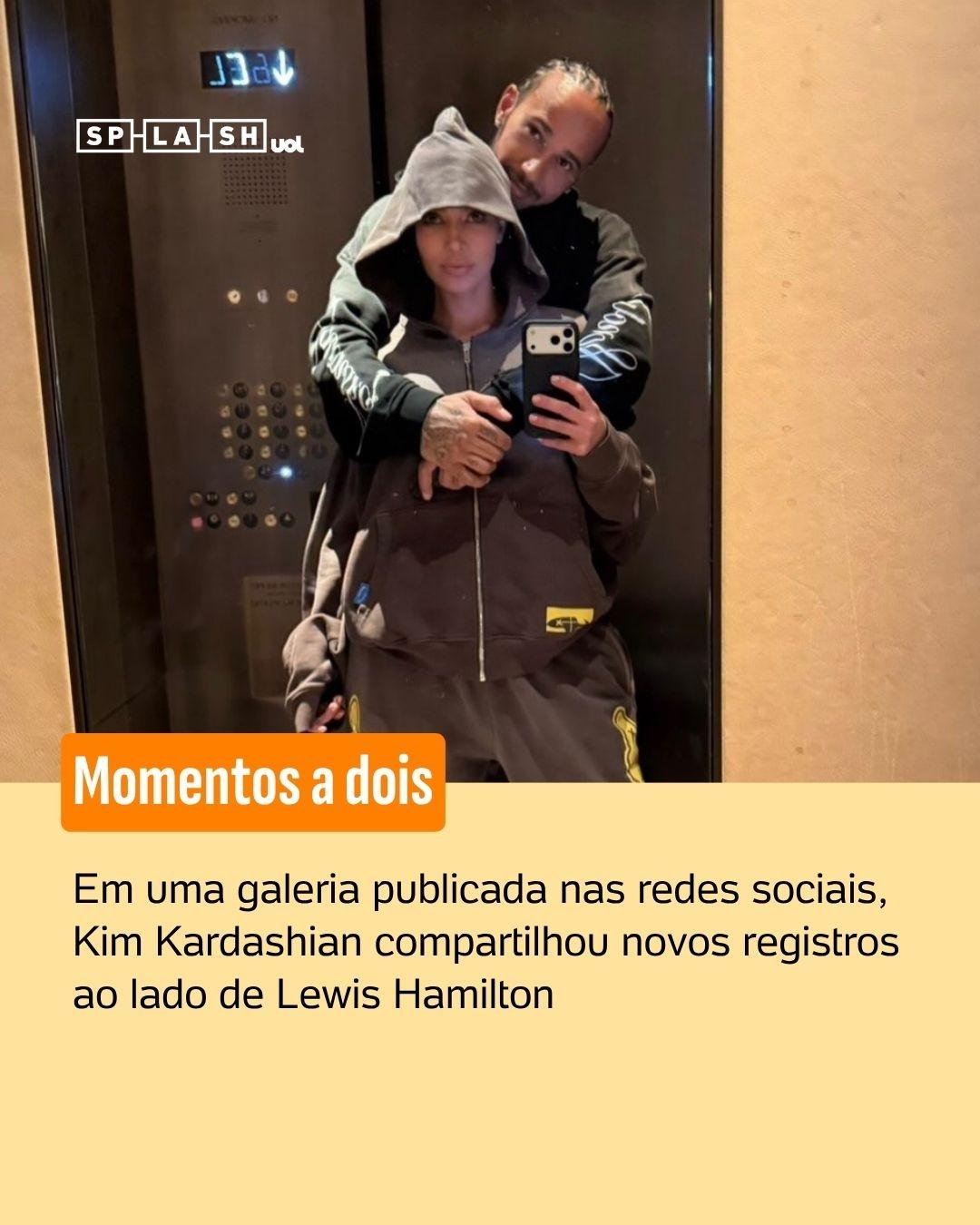 Kim Kardashian posta novas fotos com Lewis Hamilton - undefined