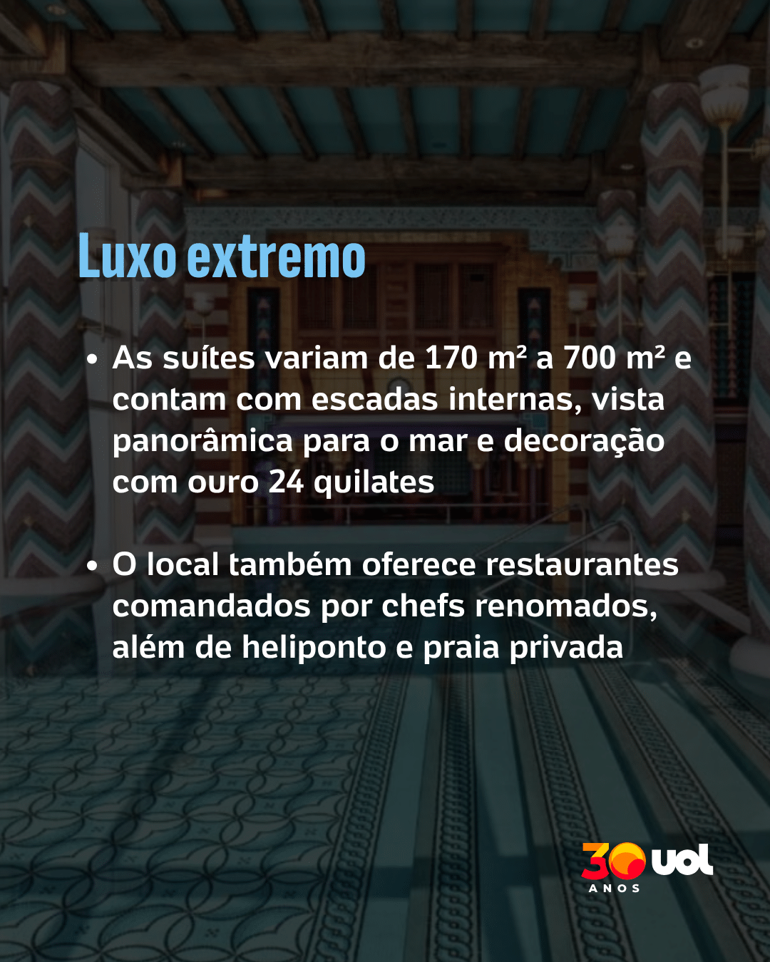 Burj Al Arab, hotel 7 estrelas de Dubai, fechará para reforma  - undefined
