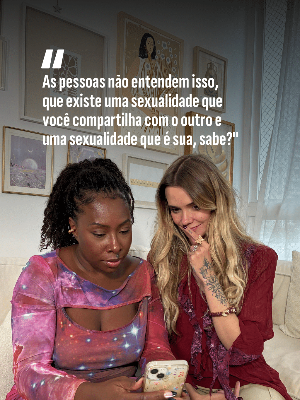 "Existe uma sexualidade que você compartilha com o outro e uma sexualidade que é sua" diz Marcela Mcgowan