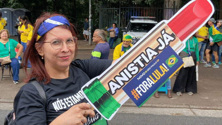 Batom e anistia: as fotos do ato bolsonarista na Paulista Batom e anistia: as fotos do ato bolsonarista na Paulista