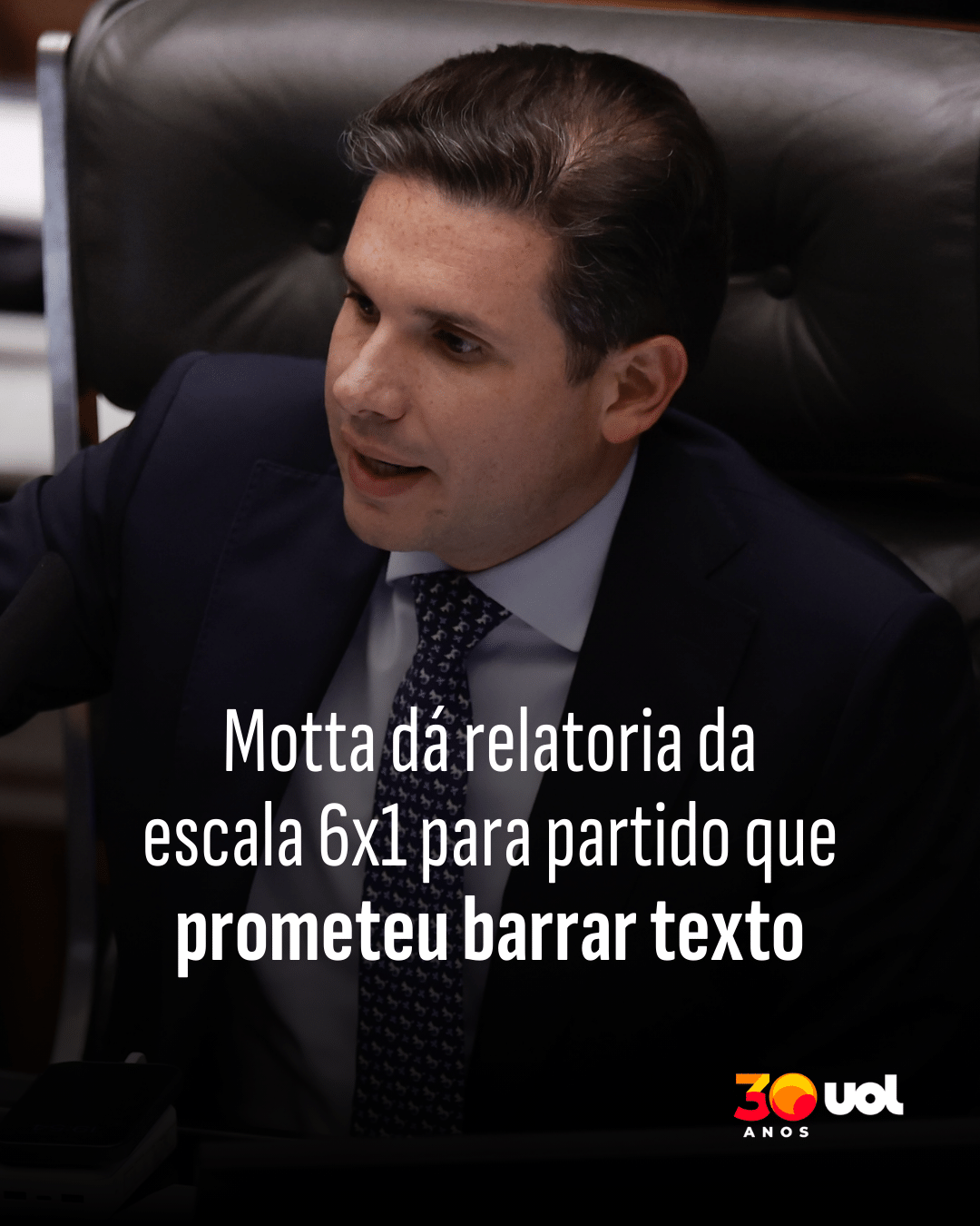 Motta dá relatoria da escala 6x1 para partido que prometeu barrar texto