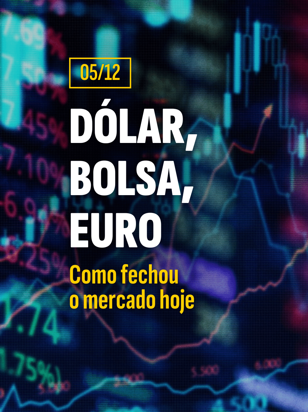 Dólar valoriza 2,31% e vai a R$ 5,433; Bovespa cai 4,31% e fecha com 157.369 pontos em 05/12/2025