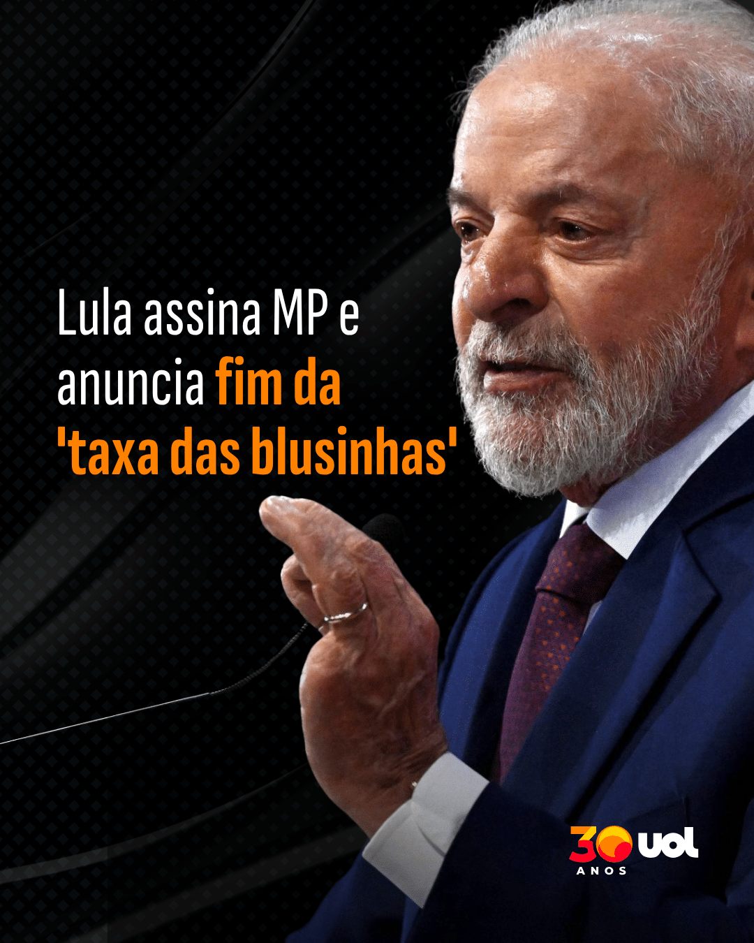 Lula assina Medida Provisória e anuncia o fim da 'taxa das blusinhas'
