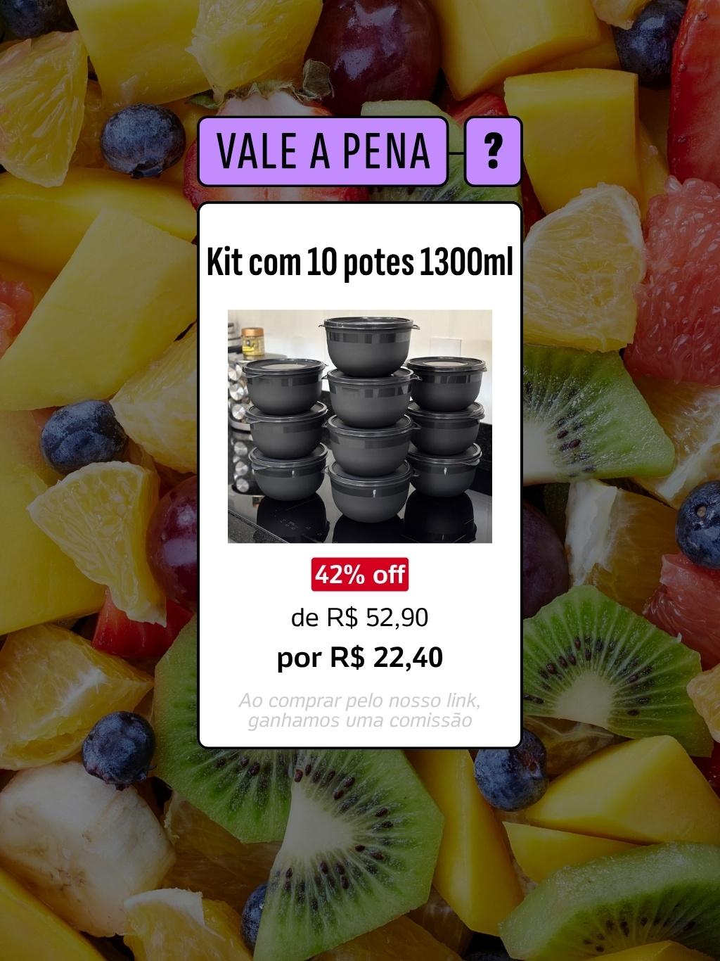 31.10.25 - Guia de Compras: Vale a pena? Kit com 10 potes 1300 ml