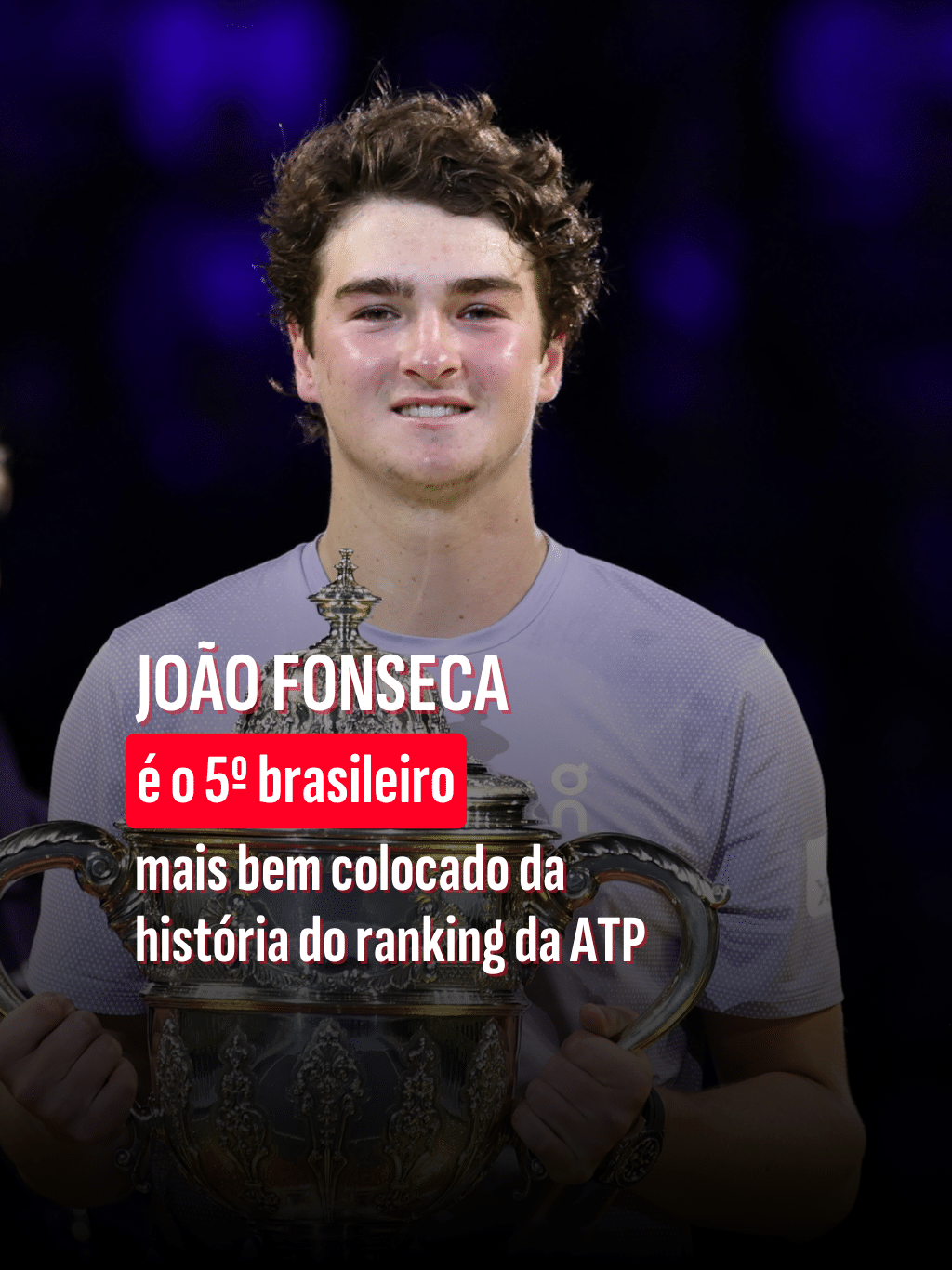 João Fonseca é o 5º brasileiro mais bem colocado da história do ranking da ATP