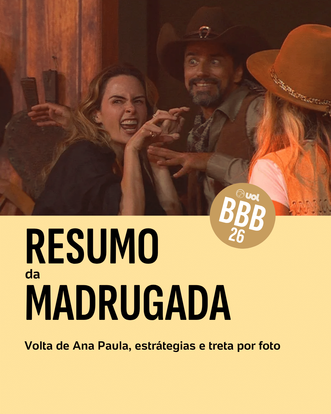 BBB 26: Resumo da madrugada de 26/03