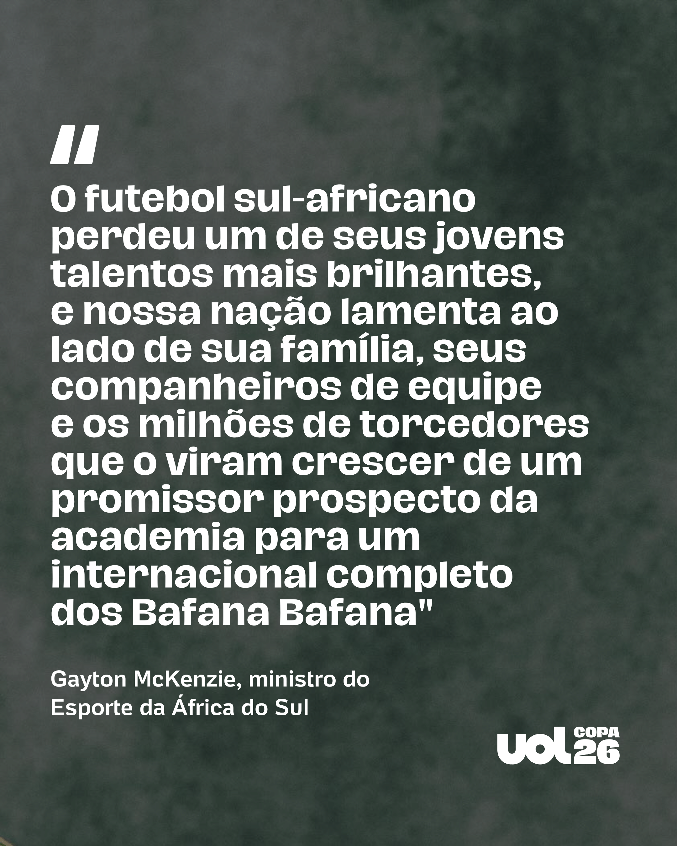 Pg 6 - Jogador sul-africano que disputou a Copa morre aos 25 anos - undefined
