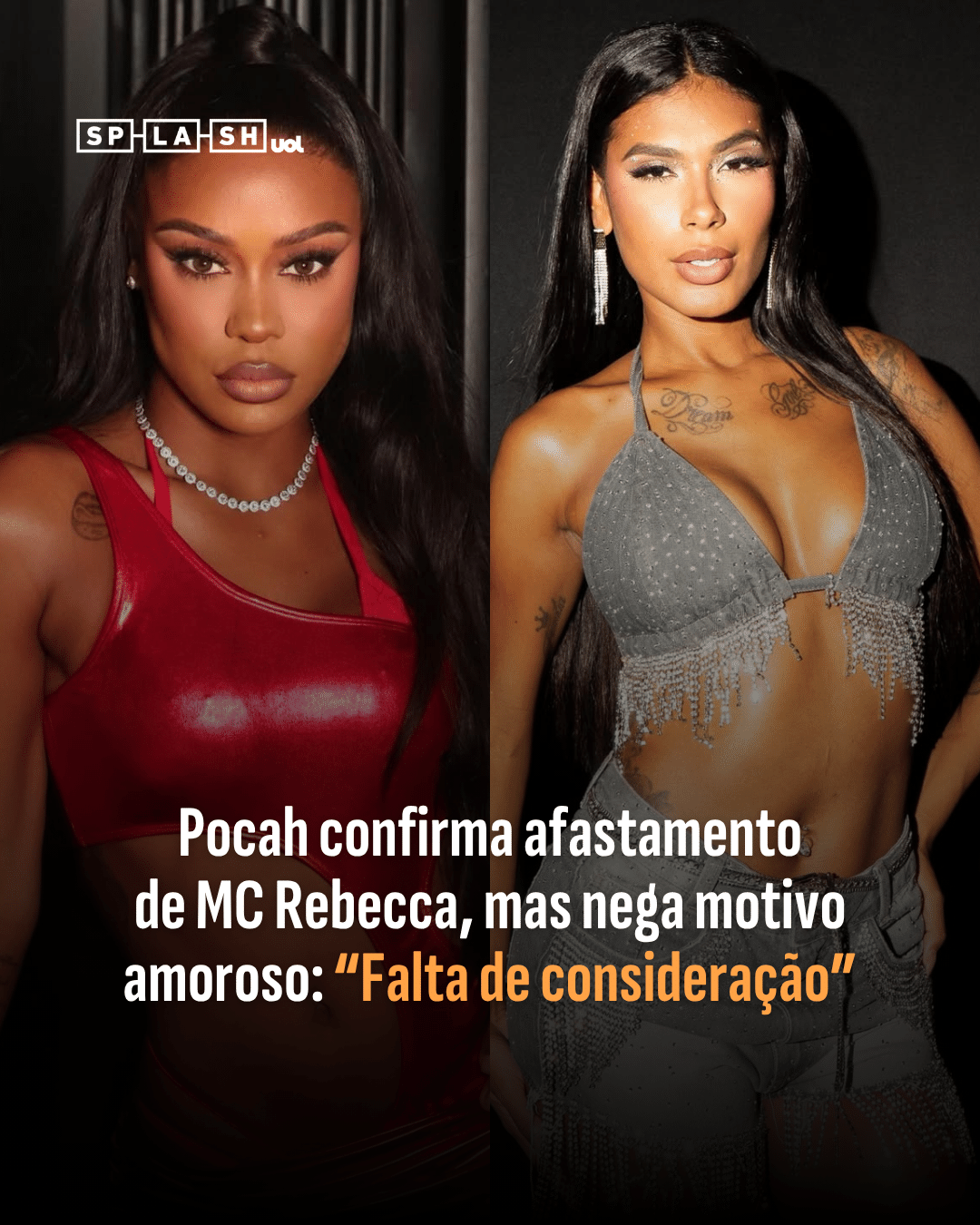 Pocah confirma afastamento de MC Rebecca, mas nega motivo amoroso: 'Falta de consideração'