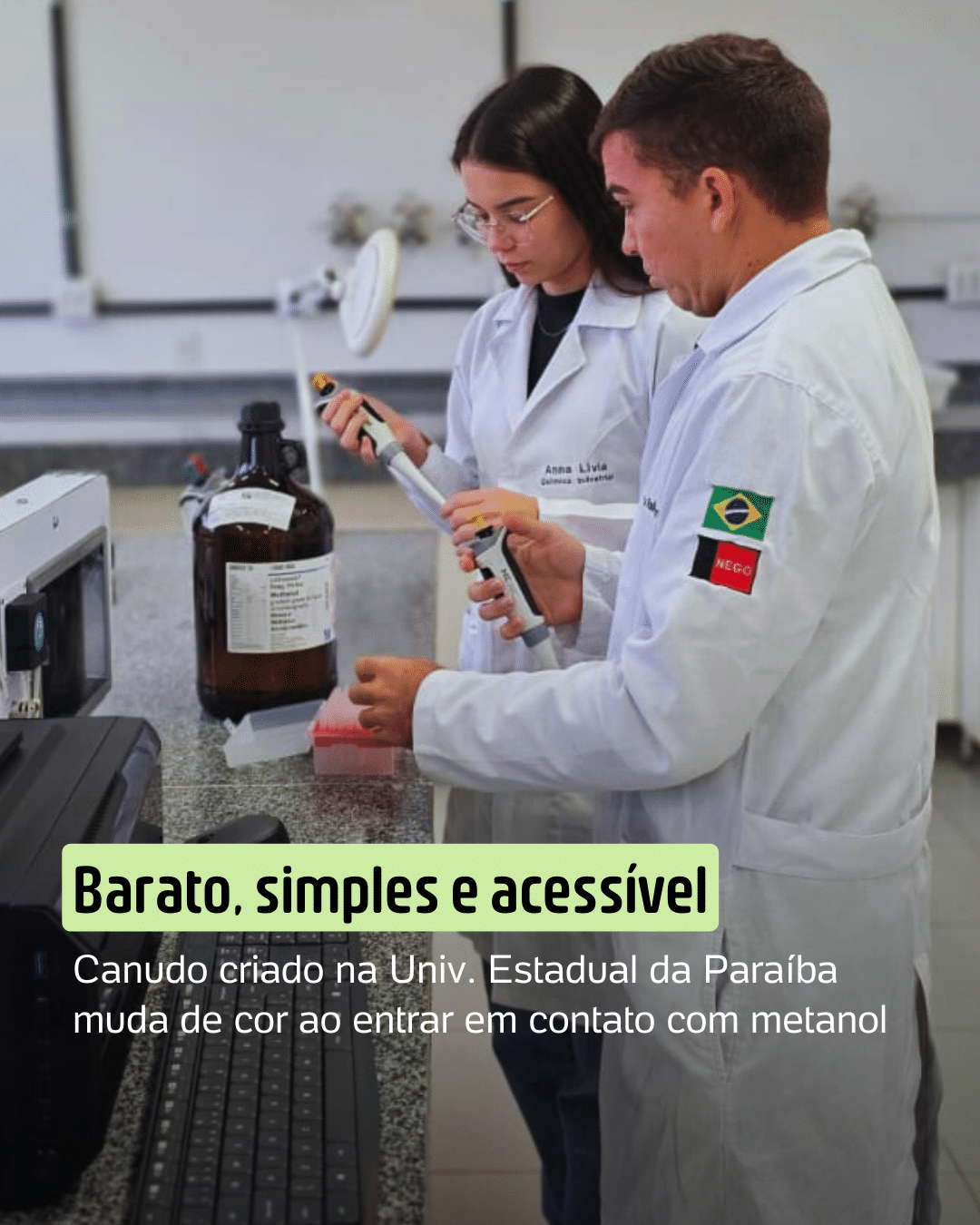 Canudo detecta metanol: invenção brasileira já pode sair do papel - undefined