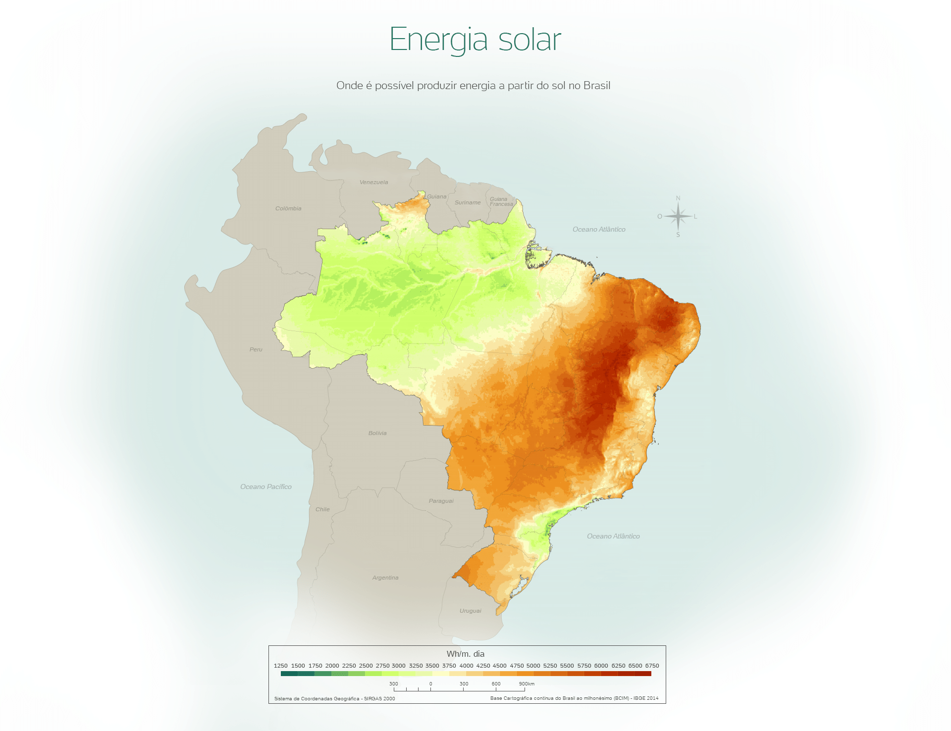 Reprodução/Atlas Brasileiro de Energia Solar