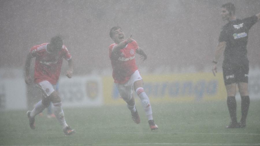 Em 2020, Internacional venceu Novo Hamburgo em jogo debaixo de muita chuva e com um gol de Heitor  - Ricardo Duarte/Inter