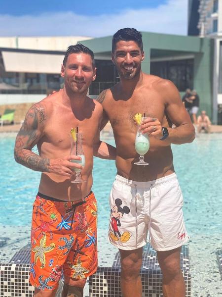 Messi e Suárez aproveitando as férias juntos