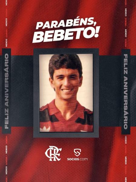Bebeto ganha feliz aniversário do perfil oficial do Flamengo, e torcedores se irritam - Reprodução/Twitter