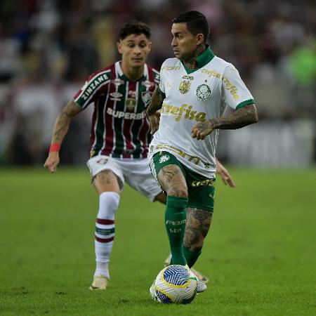 Dudu, do Palmeiras, durante jogo contra o Fluminense, pelo Brasileirão