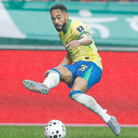 Matheus Cunha, em ação pela seleção brasileira, contra a Coreia do Sul Matheus Cunha, em ação pela seleção brasileira, contra a Coreia do Sul