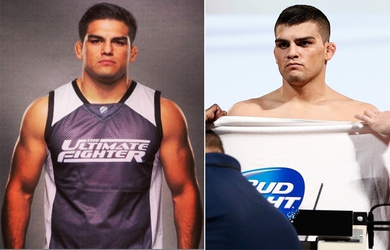 Kevin Gastelum, campeão do TUF, nos EUA, muda muito em semana de luta, principalmente quando faz lutas no meio-médio (77 kg) - Arte/UOL, com Getty Images