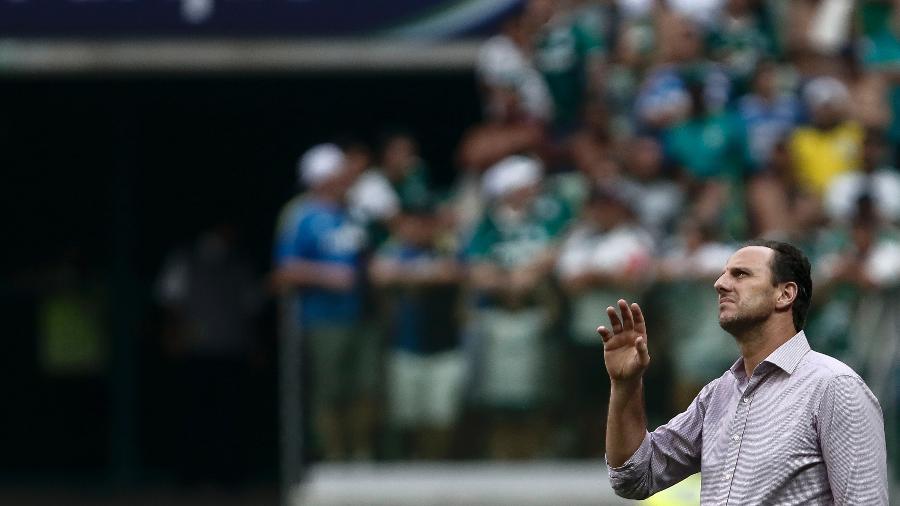 Rogério Ceni como treinador do São Paulo em clássico contra o Palmeiras em 2017 - MIGUEL SCHINCARIOL/ESTADÃO CONTEÚDO