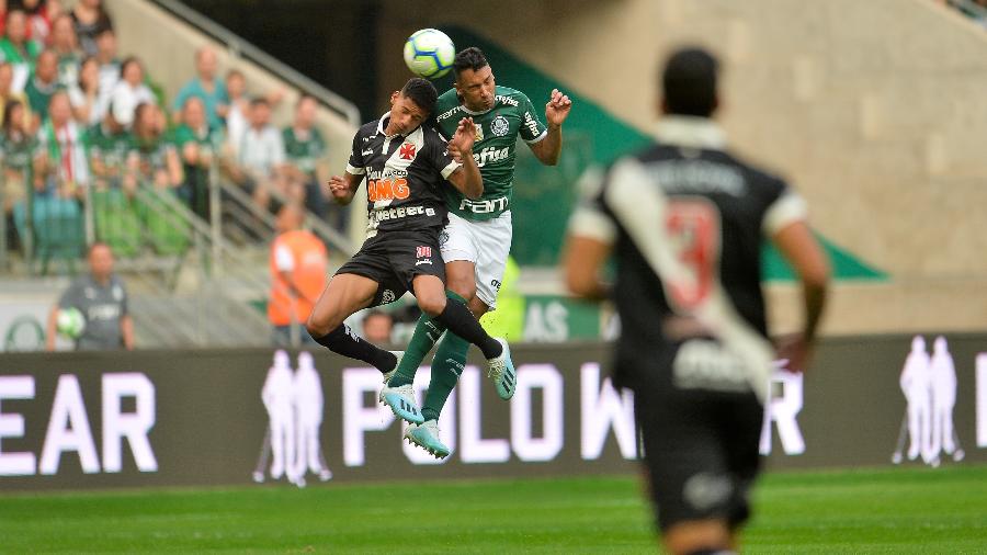 Vasco e Palmeiras se enfrentam hoje em São Januário. No jogo do turno, equipes empataram em 1 a 1 - Duda Bairros/AGIF