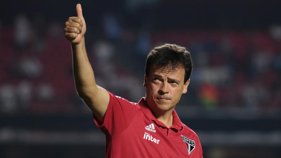 Fernando Diniz comandou o São Paulo em partida contra a LDU pela Copa Libertadores - Marcello Zambrana/AGIF