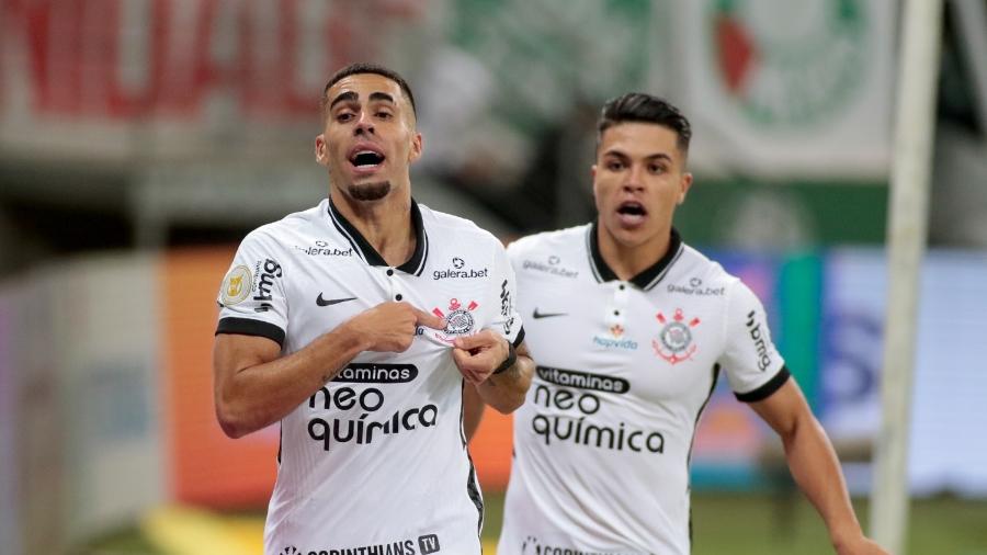 Gabriel e Roni comemoram gol diante do Palmeiras, pelo Brasileirão - Rodrigo Coca/Agência Corinthians