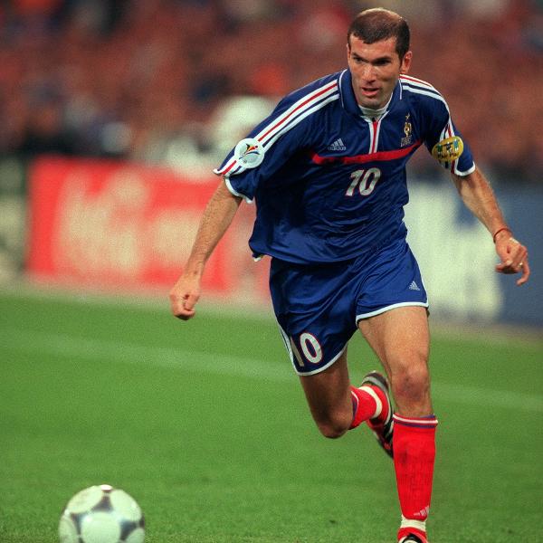 Zinedine Zidane durante a Eurocopa de 2000