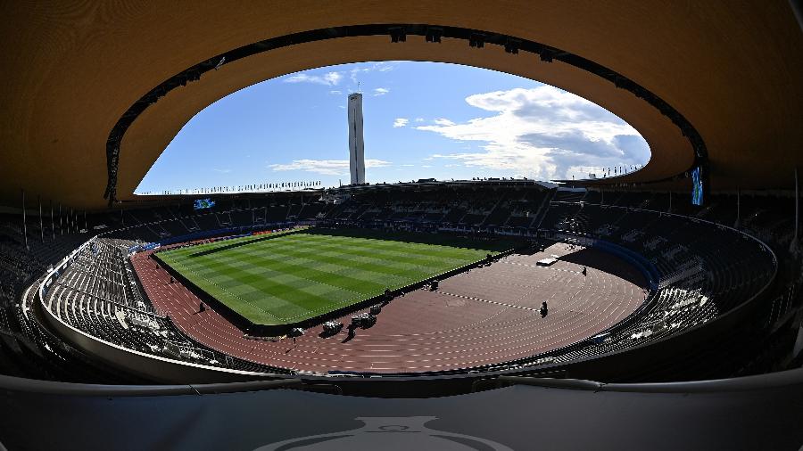 Estádio Olímpico de Helsinque, na Finlândia, palco da decisão da Supercopa da Europa, entre Real Madrid e Eintracht Frankfurt - Tullio Puglia - UEFA/UEFA via Getty Images