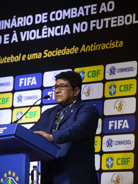 Ednaldo Rodrigues, presidente da CBF, no seminário de combate ao racismo - Lucas Figueiredo/CBF