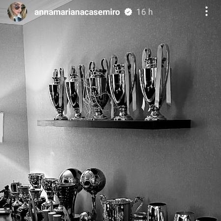 Esposa de Casemiro postou foto da sala de troféus do jogador após críticas - Reprodução/Instagram @annamarianacasemiro