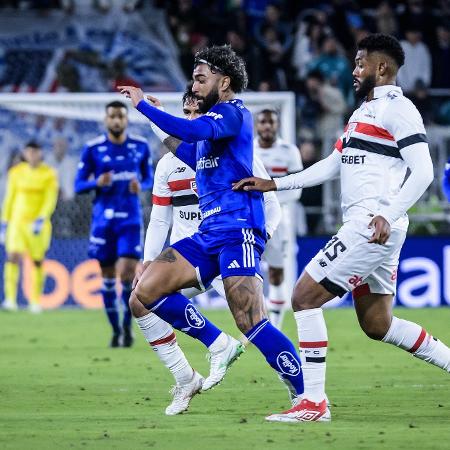 Gabigol, durante amistoso entre Cruzeiro e São Paulo nos EUA