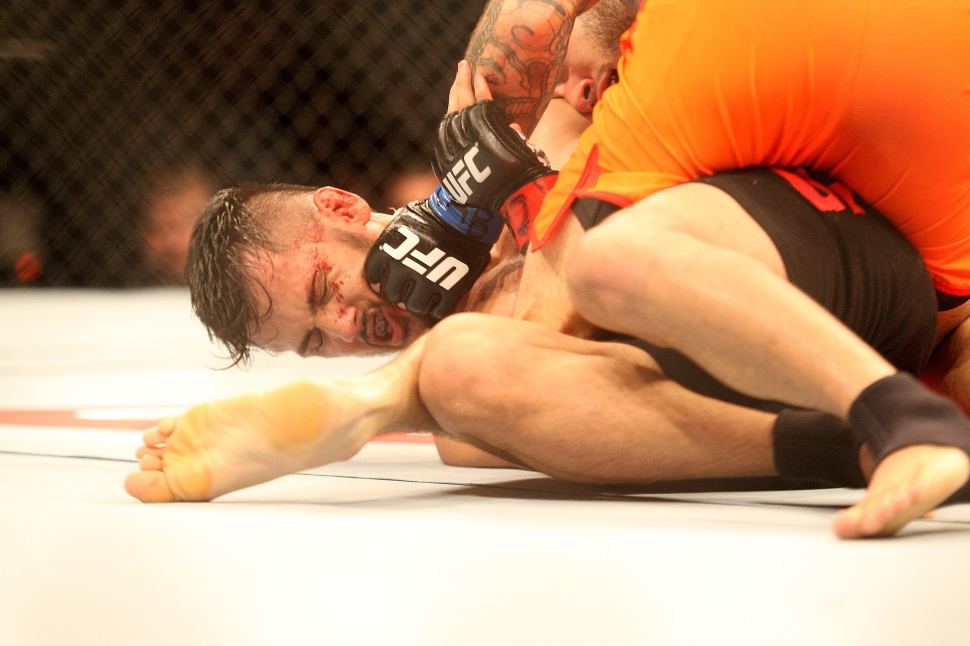 Nada mudou no segundo assalto. Nicolau seguiu dominante, com ampla vantagem na luta em pé e no solo - Reinaldo Canato/UOL