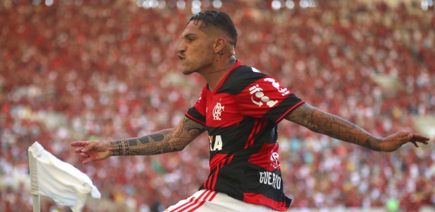 Guerrero abre o placar para o Flamengo contra o Santos - Gilvan de Souza / Flamengo - Gilvan de Souza / Flamengo