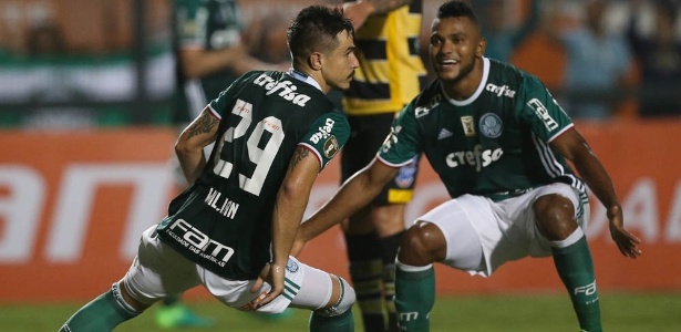 Willian diz que tem ajudado Borja a ganhar confiança com a camisa do Palmeiras - Cesar Greco/Ag. Palmeiras