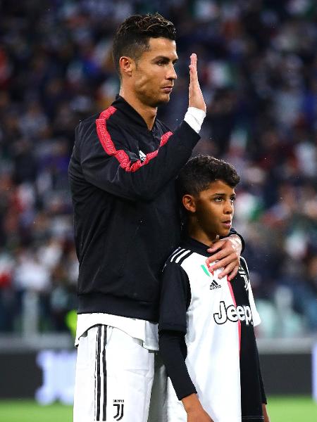 Cristiano Ronaldo e seu filho mais velho, Cristiano Ronaldo Júnior - Chris Brunskill/Fantasista/Getty Images