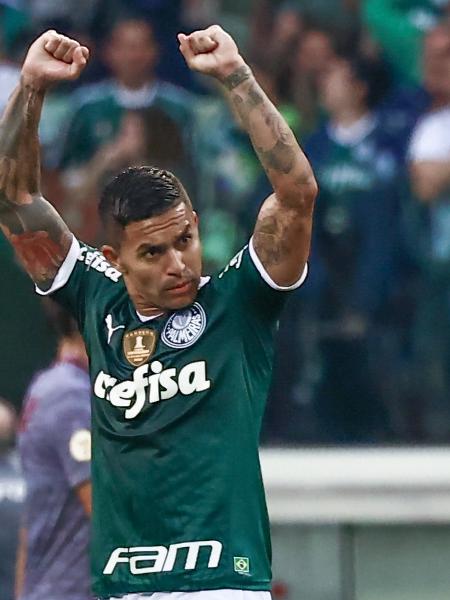 Dudu, do Palmeiras, comemora gol em partida contra o Fluminense no Allianz Parque pelo Brasileirão 2022 -  Marcello Zambrana/AGIF