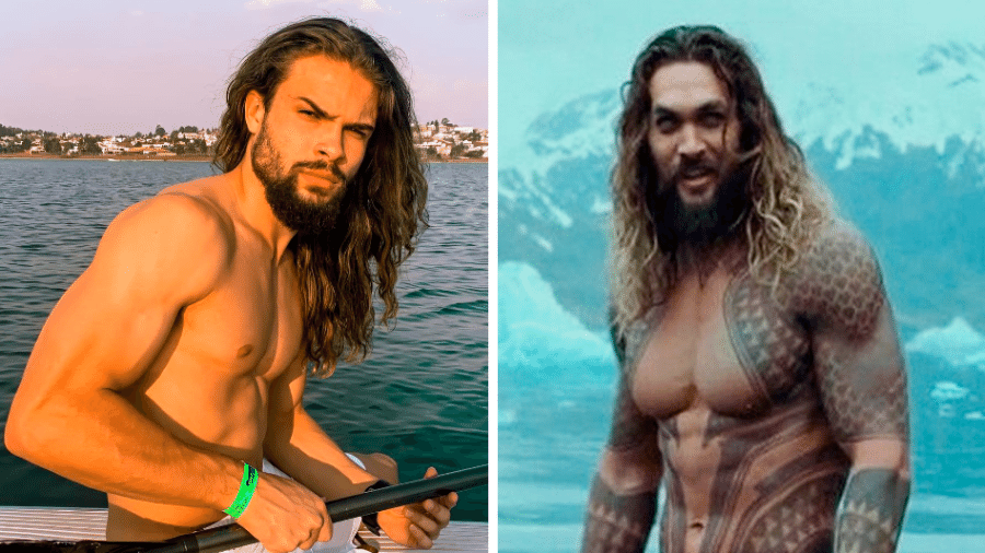 Rocyan Santiago, novo reforço do Fortaleza, é conhecido por sua semelhança com o Aquaman interpretado por Jason Momoa - Reprodução/Instagram