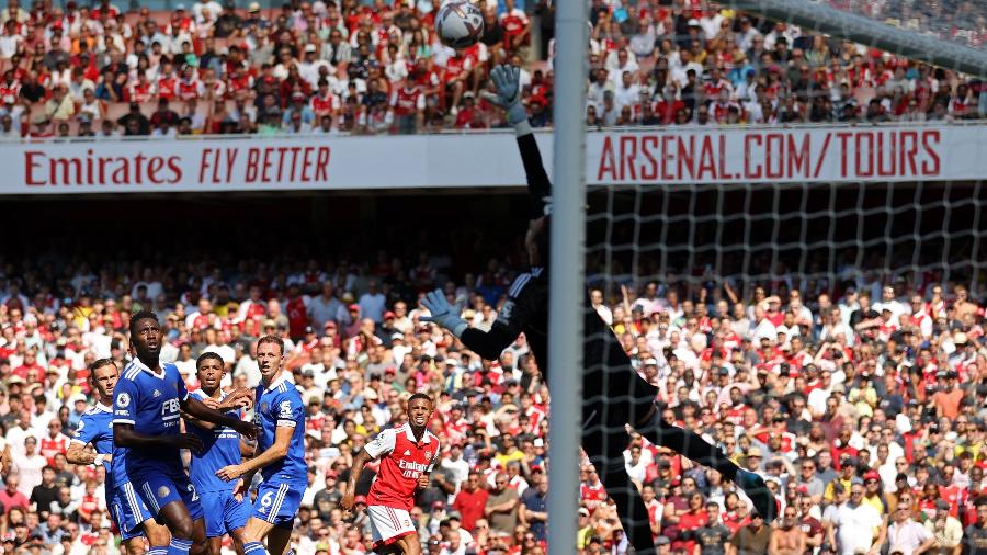 Gabriel Jesus marca seu primeiro gol com a camisa do Arsenal  - Reprodução/Arsenal FC