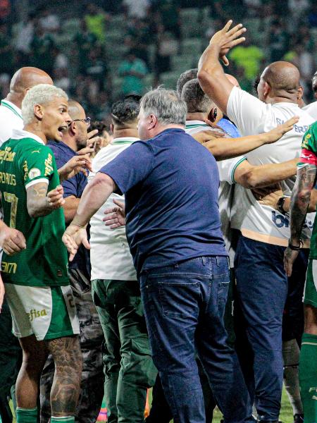 Confusão generalizada no gramado do Allianz Parque após Palmeiras x São Paulo, pelo Brasileirão