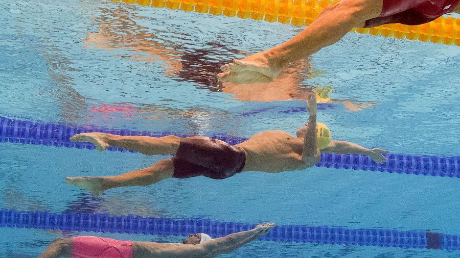 Guilherme Guido se garantiu nas semifinais dos 100 metros nado costa - François Xavier Marit/AFP Photo