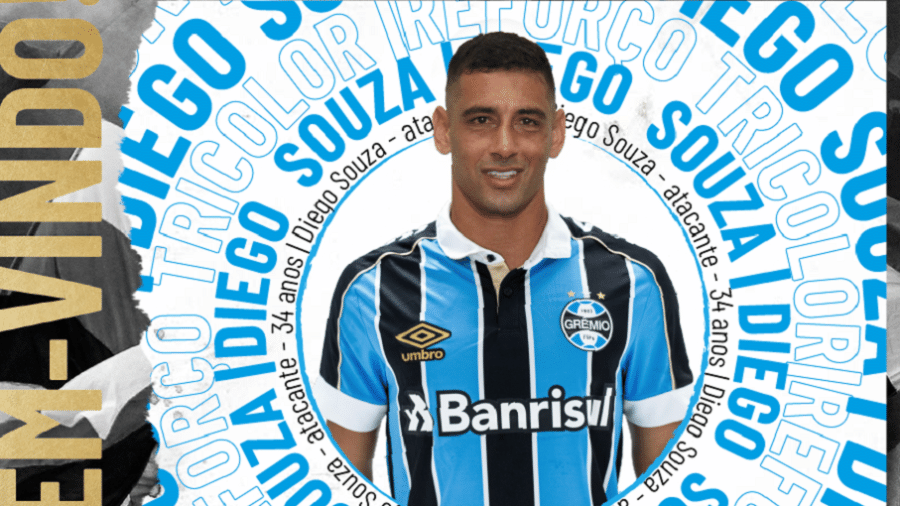 Diego Souza é anunciado pelo Grêmio - Reprodução/Grêmio