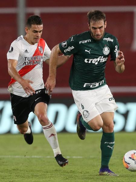 Alan Empereur, durante a partida entre River Plate e Palmeiras - Cesar Greco