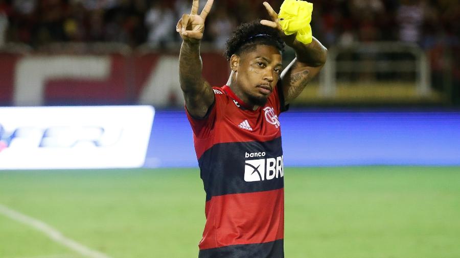Marinho, atacante do Flamengo, marcou gol em sua estreia pelo clube - Gilvan de Souza/Flamengo