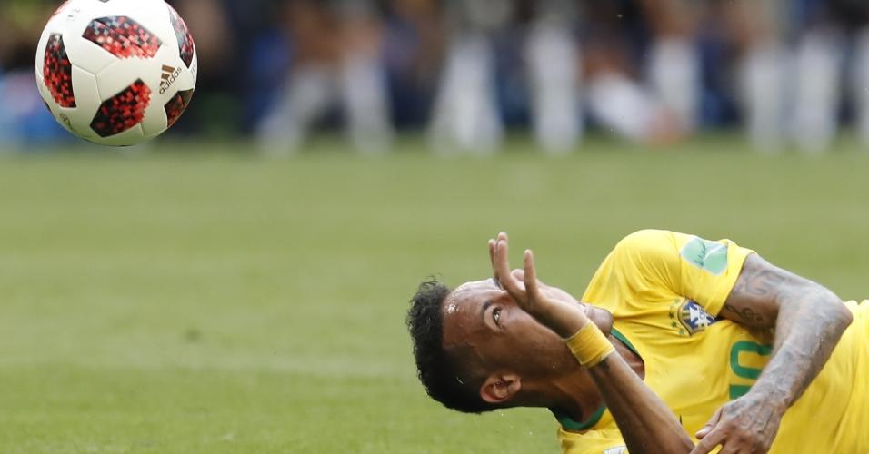 2018 - Neymar no jogo contra o México na Copa do Mundo de 2018